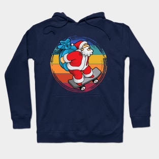 Santa Skateboarder Happy Christmas Merry Christmas Christmas Event Christmas Present Gift for Family for Dad for Mom for Friends for Kids Hoodie